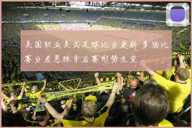 美国职业美式足球比分更新 多场比赛分差悬殊季后赛形势生变